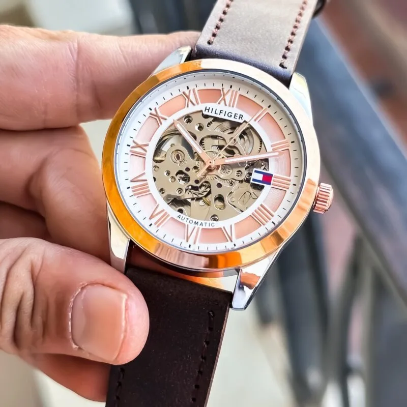 Tommy Hilfiger Gold Skeleton Automatic 43mm